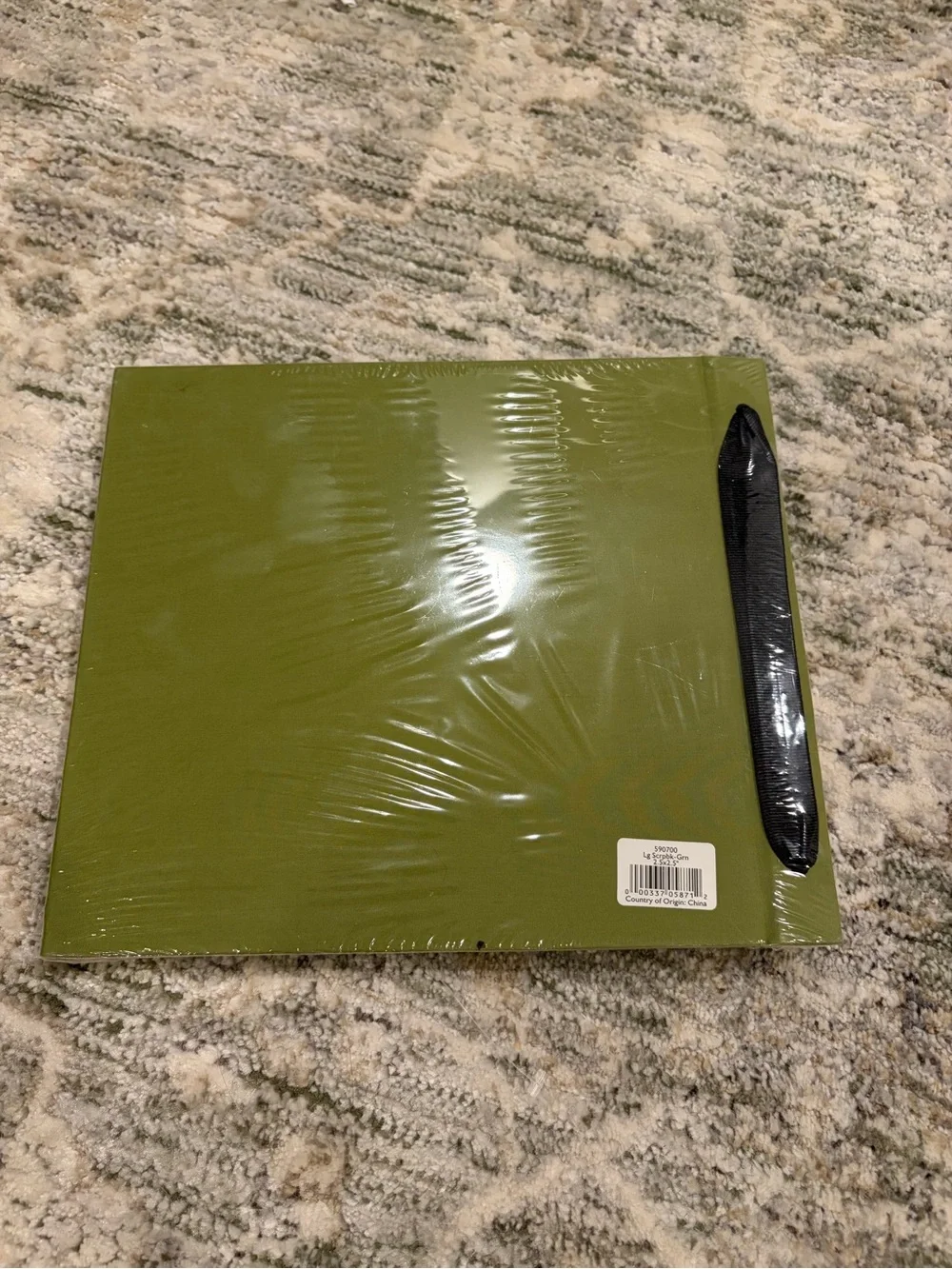 Fetco Olive Green Photo Scrapbook Album with Black Bow